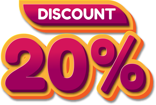 3d text discount 20%